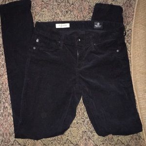 AG Adriano Goldschmied Black Corduroy Leggings -25
